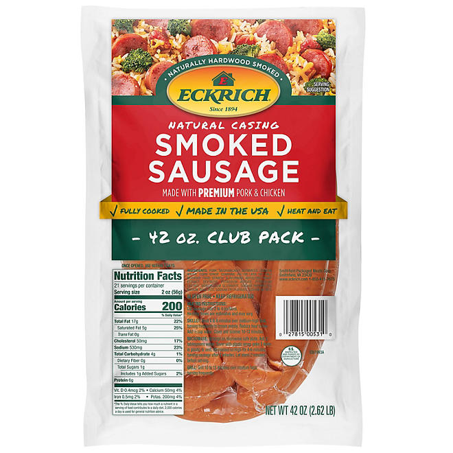 Eckrich Hardwood Smoked Sausage Family Pack