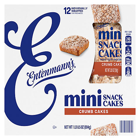 Entenmanns Mini Crumb Cake, 12ct.