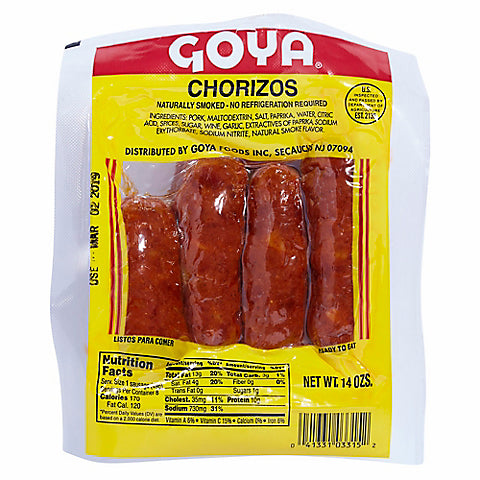 Goya Naturally Smoked Chorizos