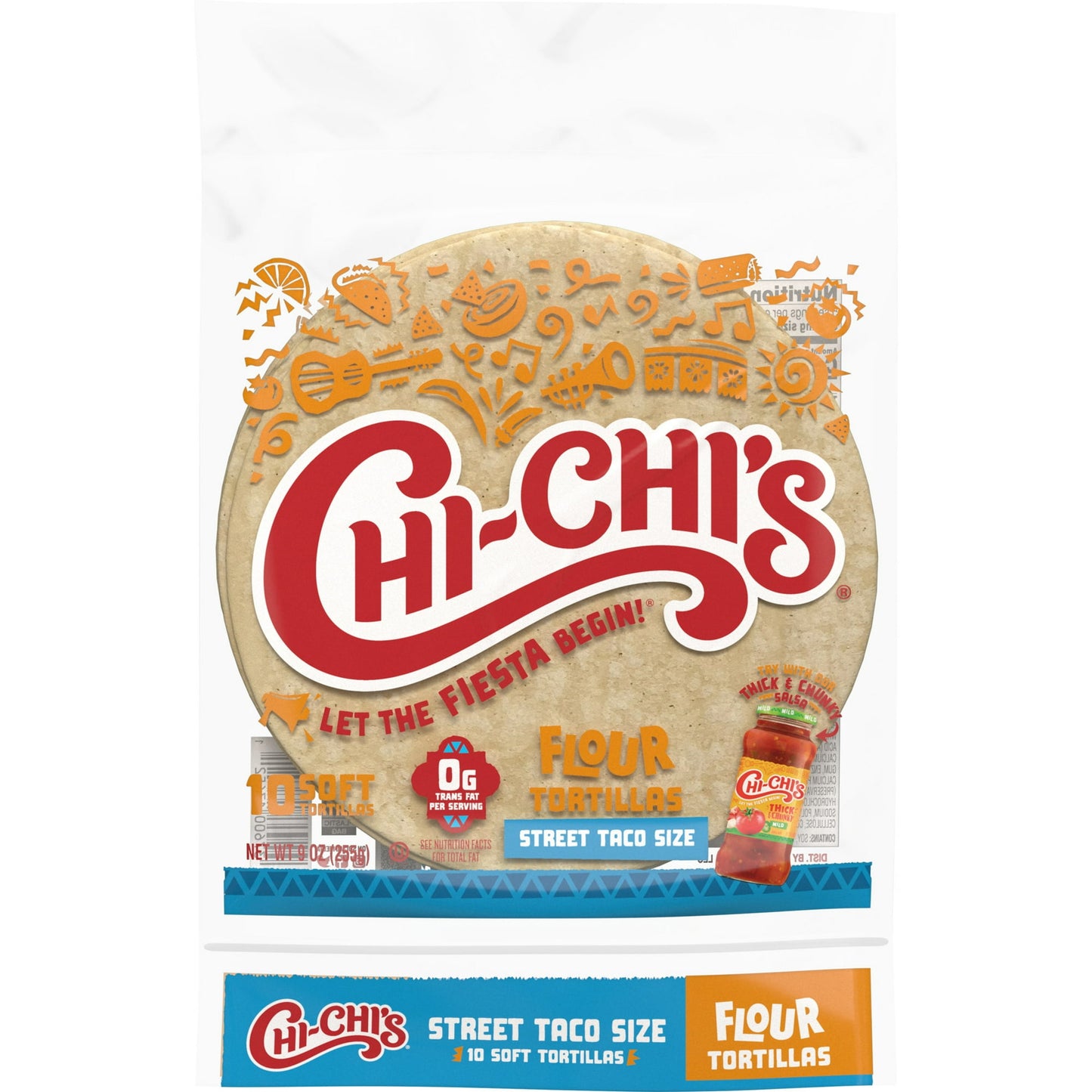 CHI-CHI'S Flour Tortillas Street Taco Size 10ct.