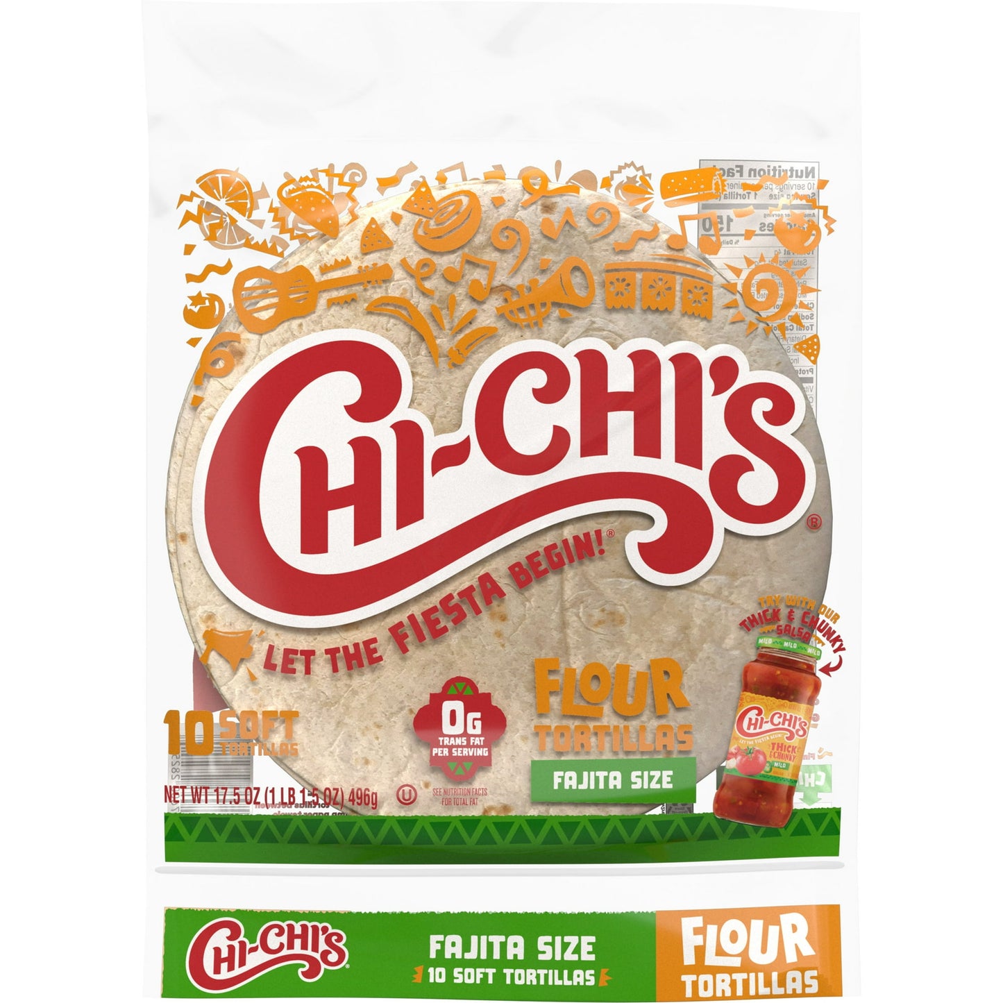 Chi-Chi's Flour Tortillas, Fajita Style, 17.5 Oz