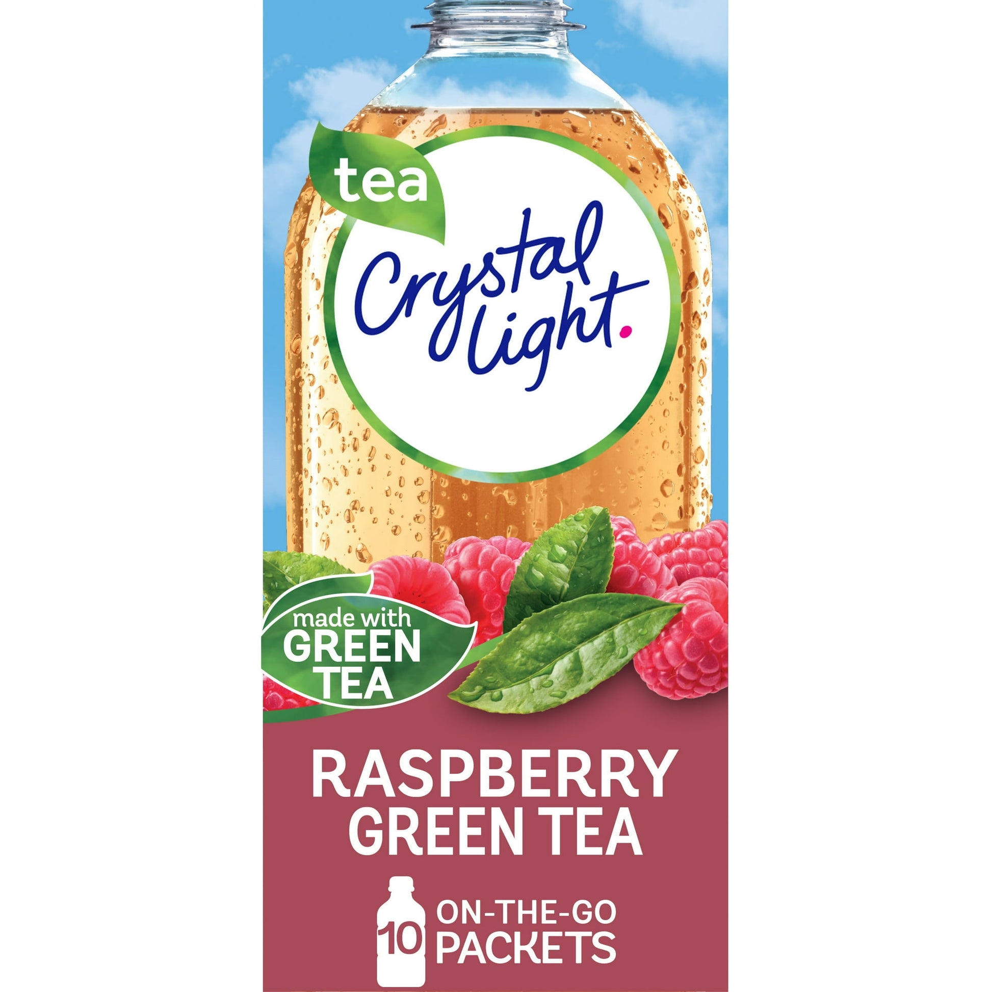 Crystal Light Raspberry Green Tea Sugar Free Drink Mix Singles, 10ct