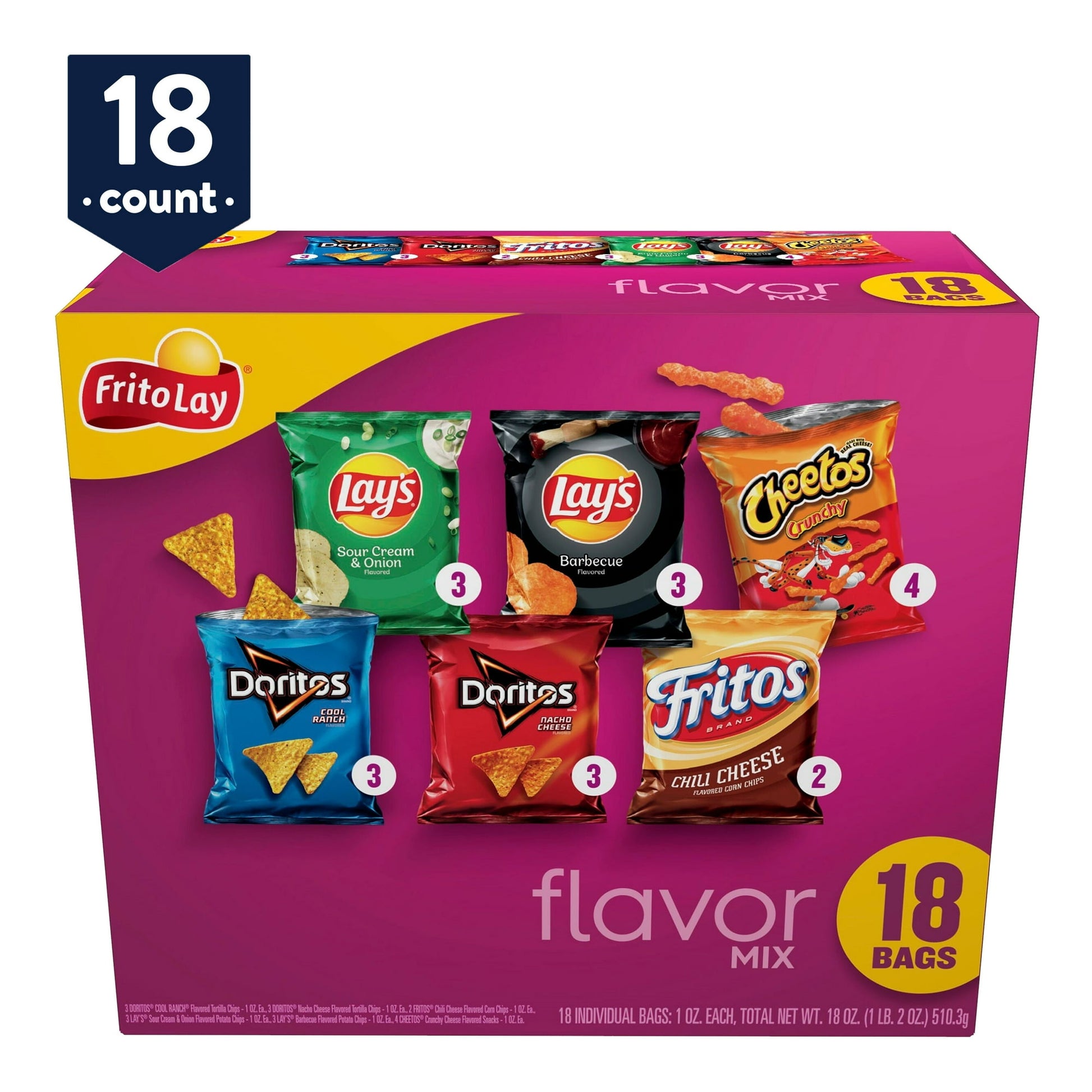 Frito-Lay Flavor Mix Variety Chips 18ct.