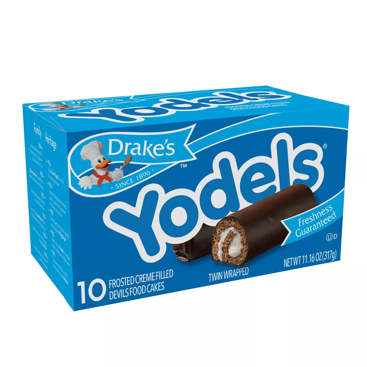 Drake Yodels Frosted Creme Filled Devil's Food Cakes - 10ct