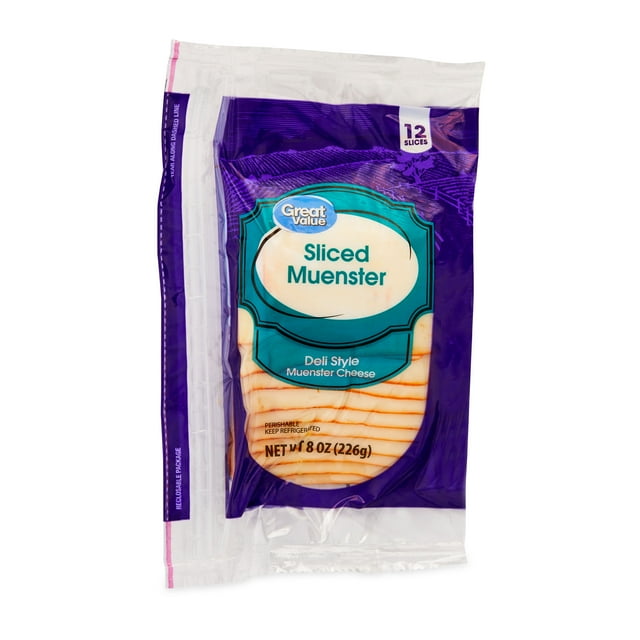 GV Deli Sliced Muenster Cheese, 12ct