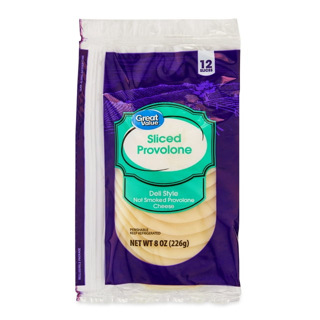 GV Deli Sliced Non-Smoked Provolone Cheese, 12ct