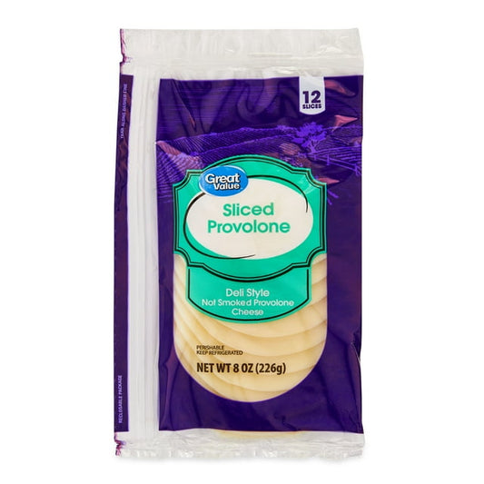 GV Deli Sliced Non-Smoked Provolone Cheese, 12ct