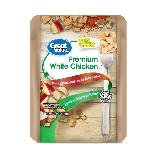 Great Value Premium White Chicken, Applewood Smoke
