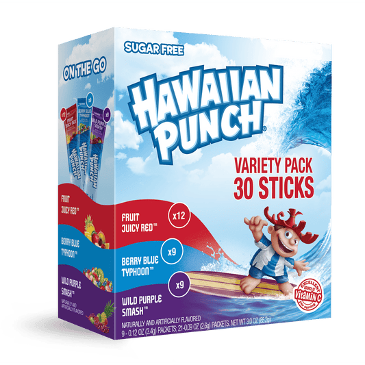 Hawaiian Punch Powdered Variety Pack Drink Mix, 30 count, 3.0oz