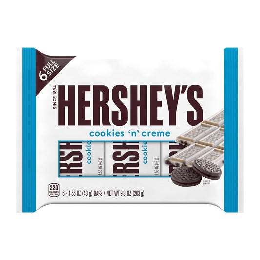 Hershey's Cookies 'N' Creme Full Size Bars 6ct