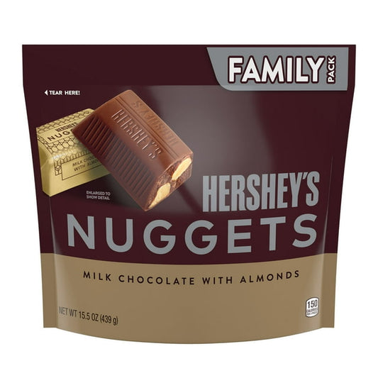 Hershey's Nuggets Milk Chocolate with Almonds Candy, Family Pack?