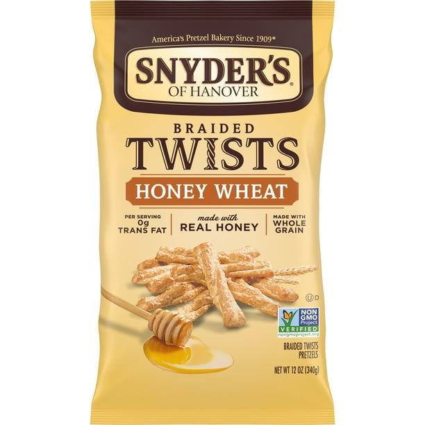 Snyder's of Hanover Braided Pretzel Twists Honey Wheat