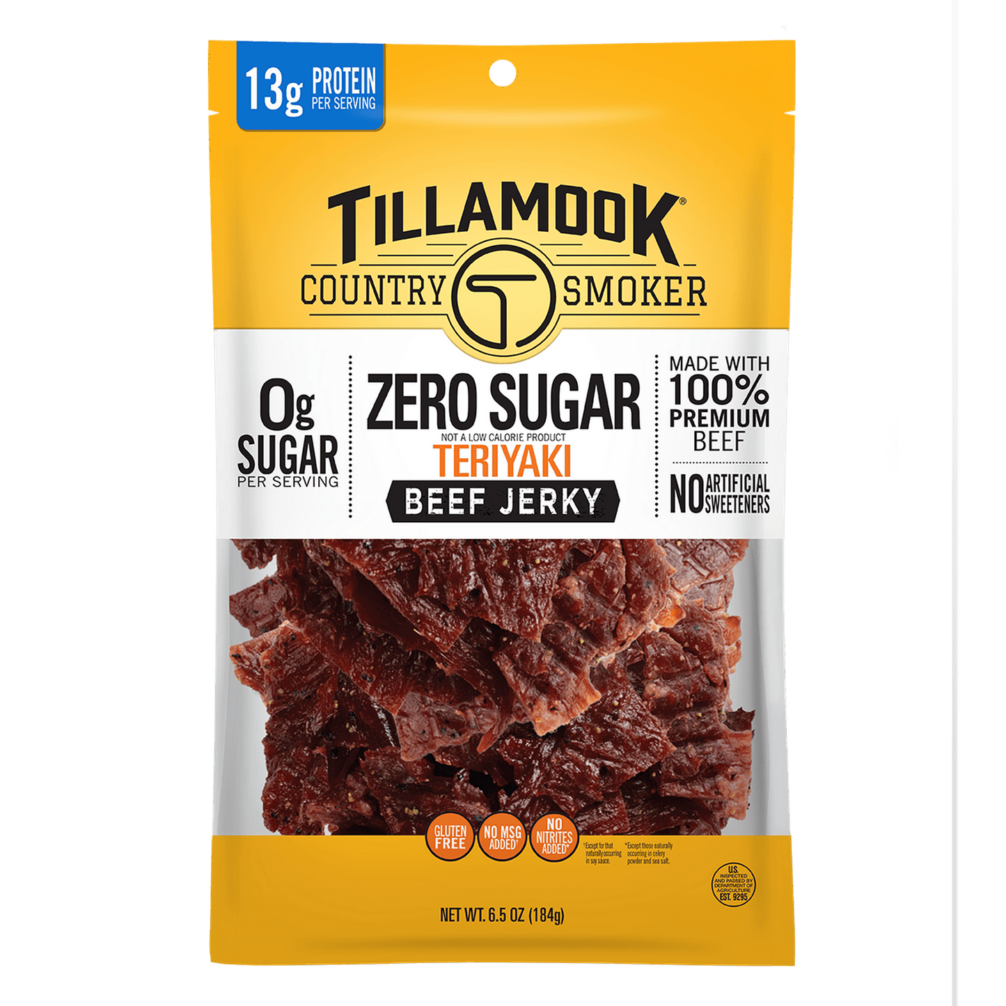 Tillamook Country Smoker Zero Sugar Teriyaki Jerky