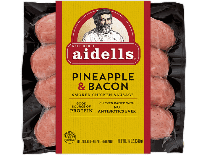 Aidells Pineapple & Bacon Smoked Chicken Sausage