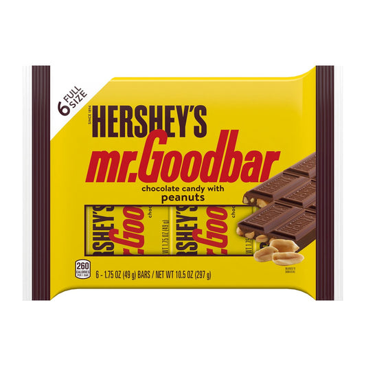 Hershey's Mr. Goodbar Chocolate & Peanuts Full Size Bar 6ct.