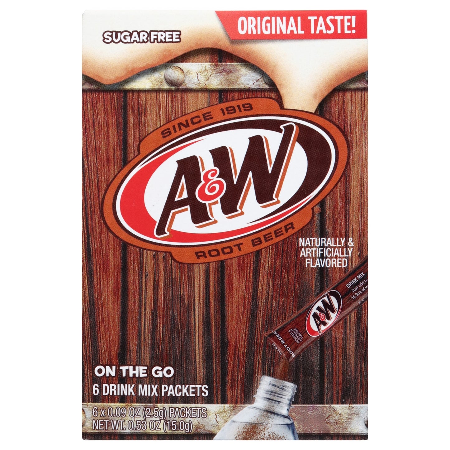 A&W Rootbeer Sugar Free Powder Mix, 6ct.