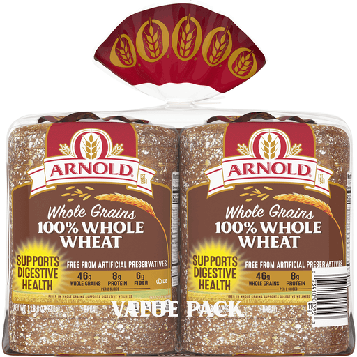 Arnold 100% Whole Wheat Bread Twin Pack