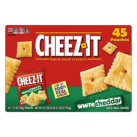 Cheez-It White Cheddar Baked Snack Packs, 45pk