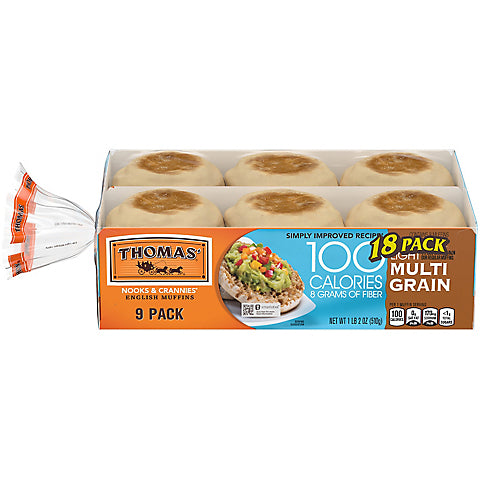 Thomas' Light Multi-Grain English Muffin, 2pk./9ct.