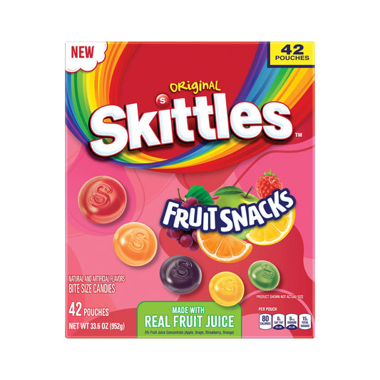 Skittles Original Real Fruit Juice Fruit Snacks 42 ct.
