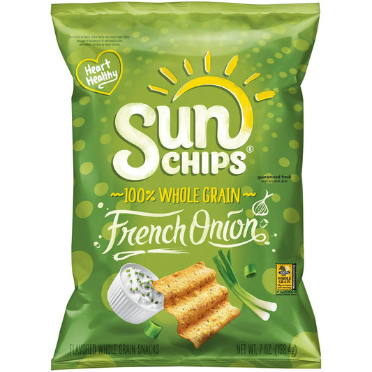 SunChips; French Onion Flavored Whole Grain Snacks