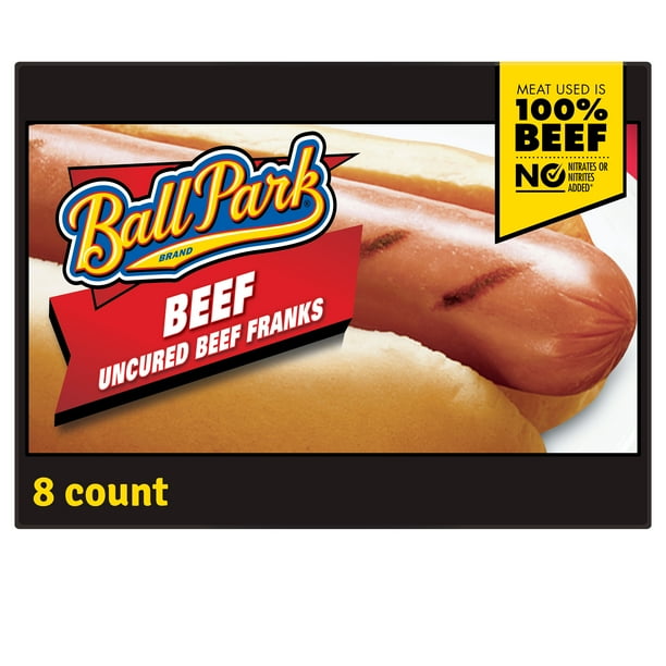 Ball Park Uncured Beef Hot Dogs 8ct