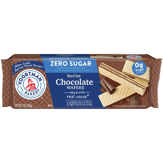 VOORTMAN Bakery Zero Sugar Chocolate Wafers 9 oz