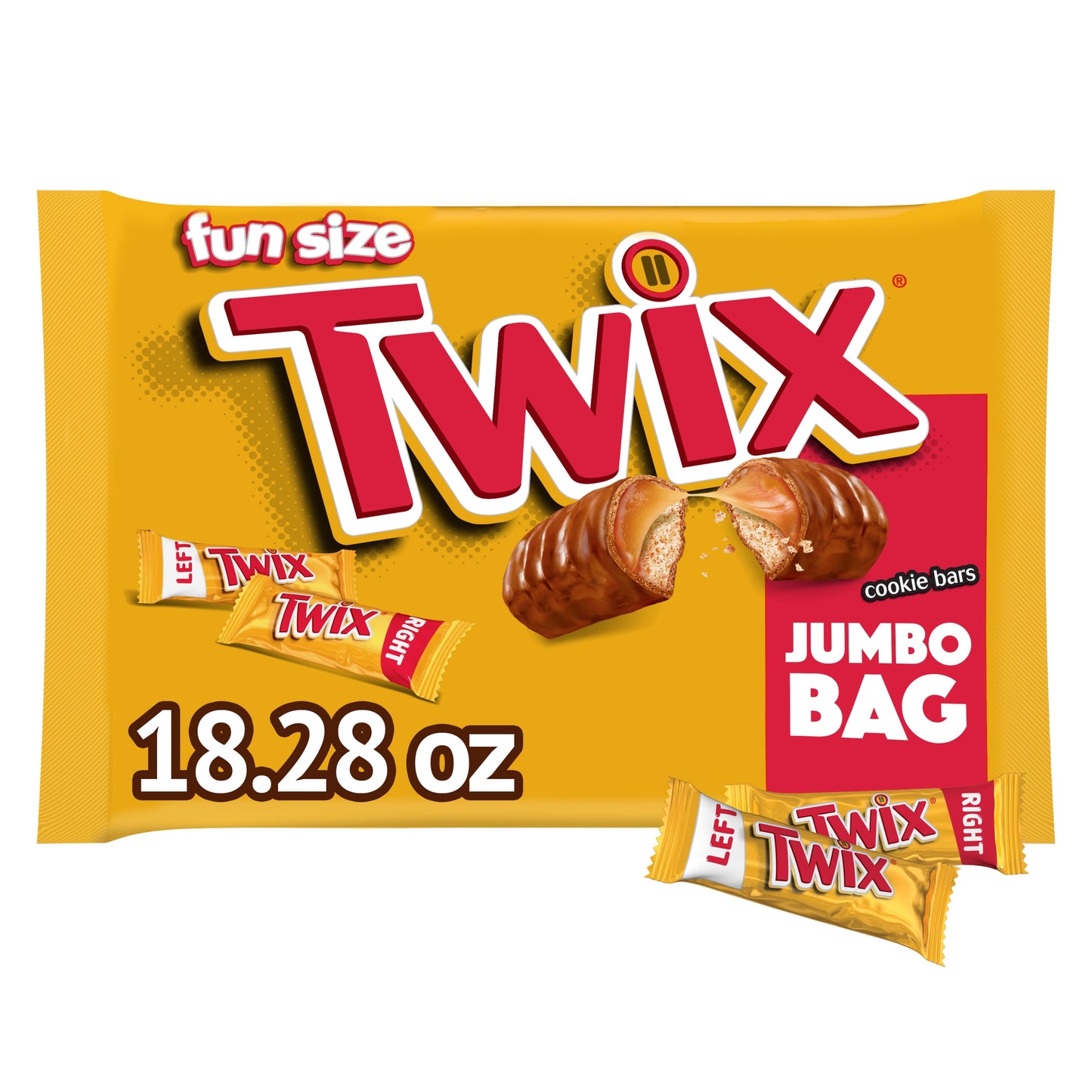 Twix Fun Size Caramel Cookie Bars 