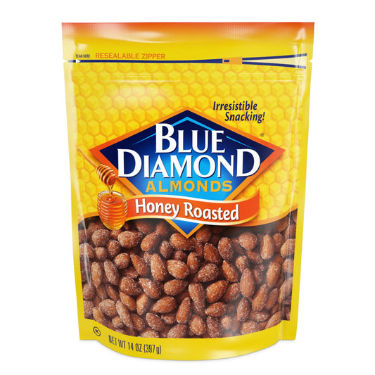 Blue Diamond Almonds, Classic and Sweet Honey Roasted 14oz Bag