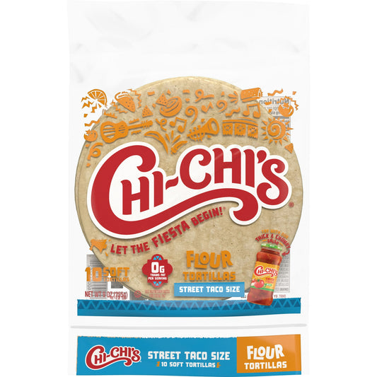 CHI-CHI'S Flour Tortillas Street Taco Size 10ct.