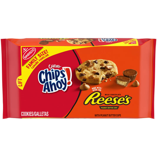 CHIPS AHOY! Chewy Chocolate Chip Cookies with Reese's Peanut Butter Cups, Family Size