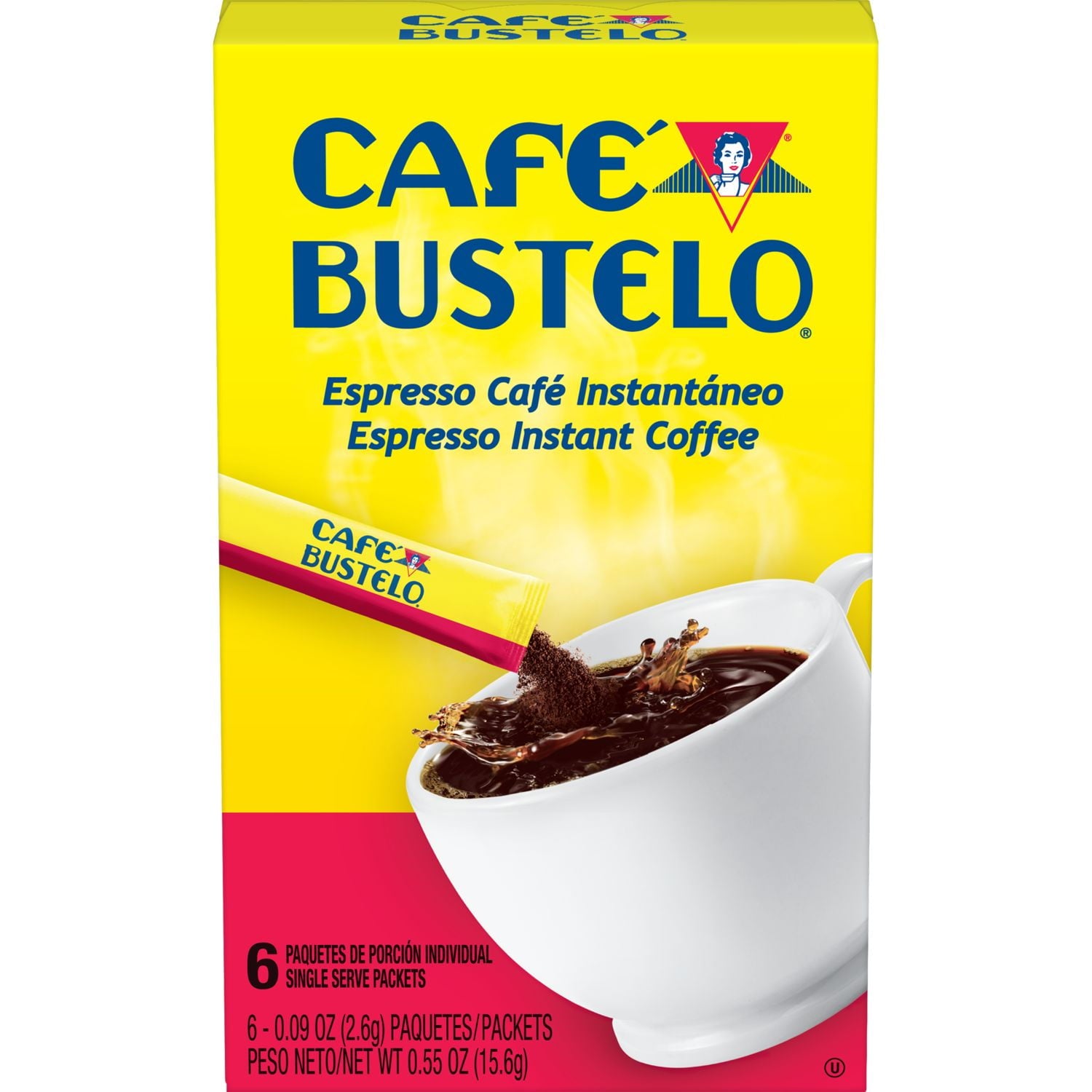 Caf? Bustelo Instant Coffee Single Serve Packets, 6ct