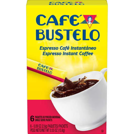 Caf? Bustelo Instant Coffee Single Serve Packets, 6ct