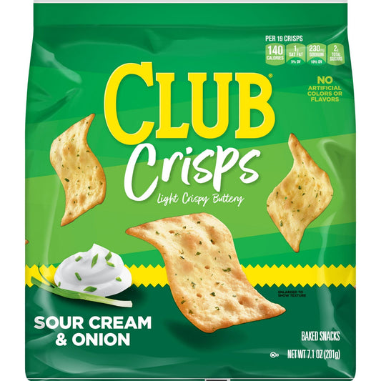 Club Sour Cream and Onion Cracker Crisps