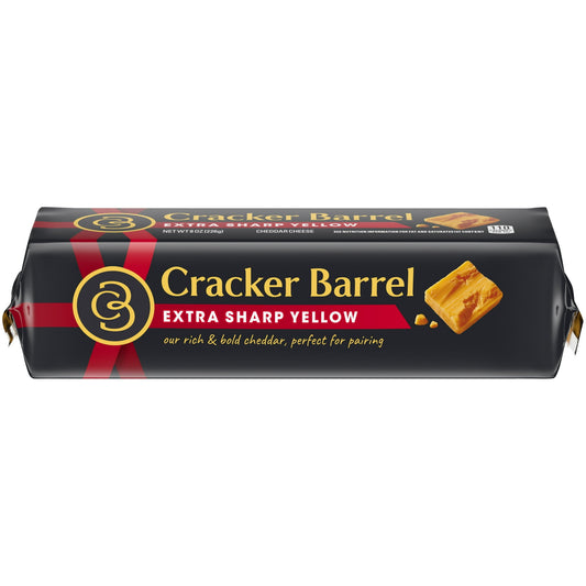 Cracker Barrel Extra Sharp Yellow Cheddar Cheese Block 