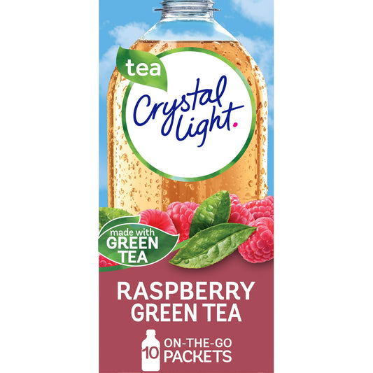 Crystal Light Raspberry Green Tea Sugar Free Drink Mix Singles, 10ct
