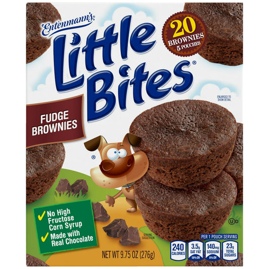 Entenmann Little Bites Fudge Brownie Mini Muffins 1 Pack (5 Pouches)