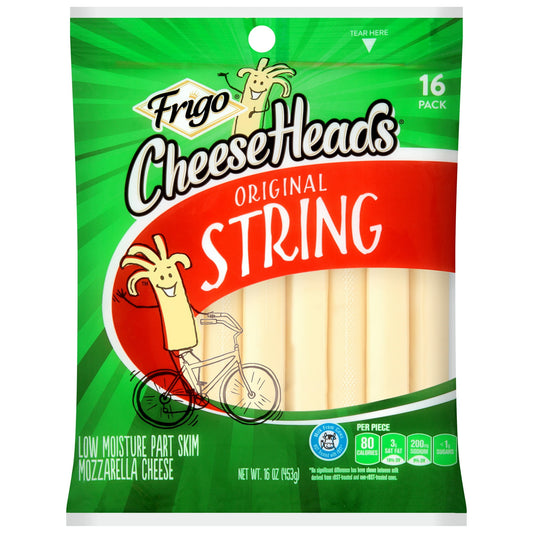 Frigo Cheese Heads Mozzarella String Cheese Snacks 