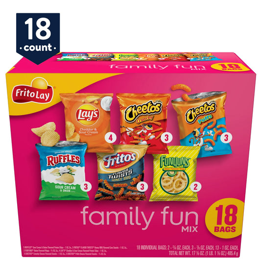 Frito-Lay Family Fun Mix Variety Chips 18ct.
