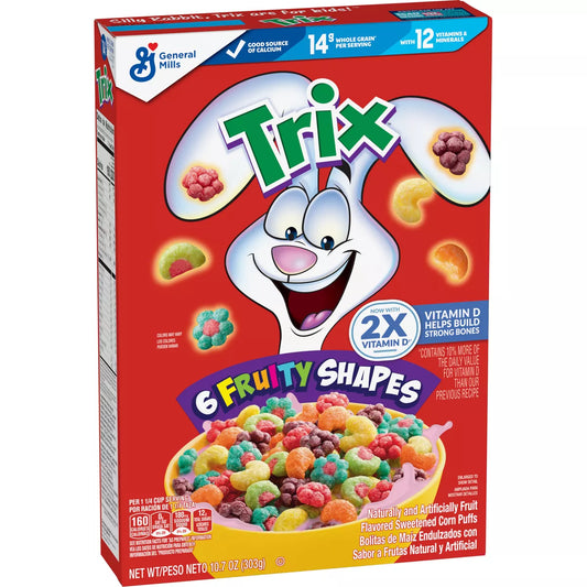 Trix Fruity, 6 Shapes Cereal 