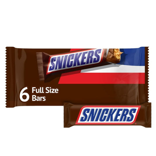 Snickers Full Size Chocolate Candy Bars 6pk