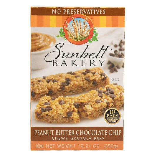 Sunbelt Bakery Chewy Granola Bars, Peanut Butter Chocolate Chip 10ct