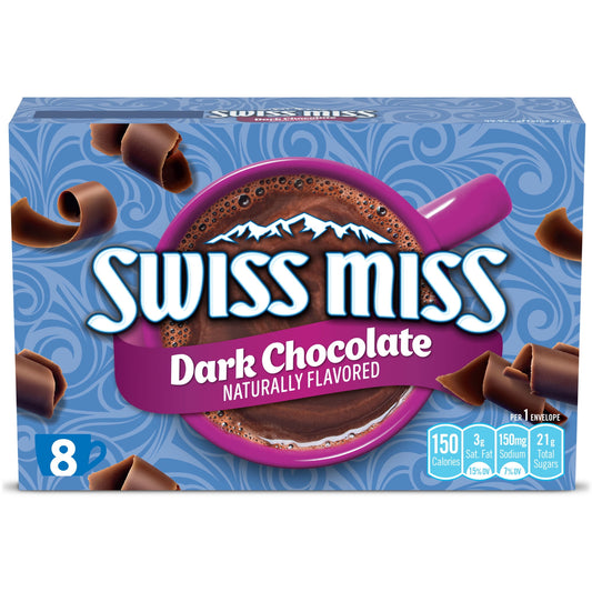 Swiss Miss Dark Chocolate Hot Cocoa Mix, 8ct