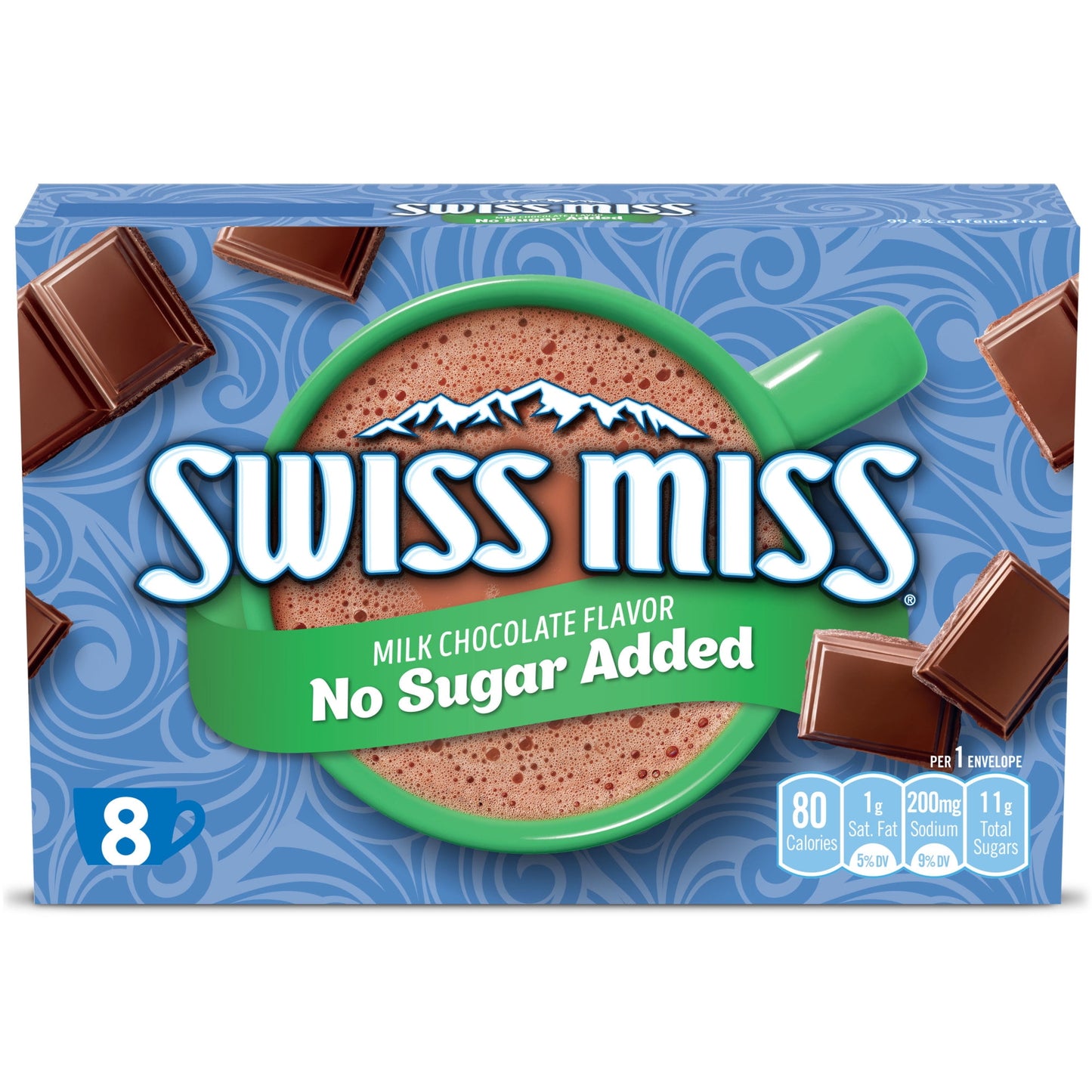 Swiss Miss No Sugar Added Milk Chocolate Hot Cocoa, 8ct.