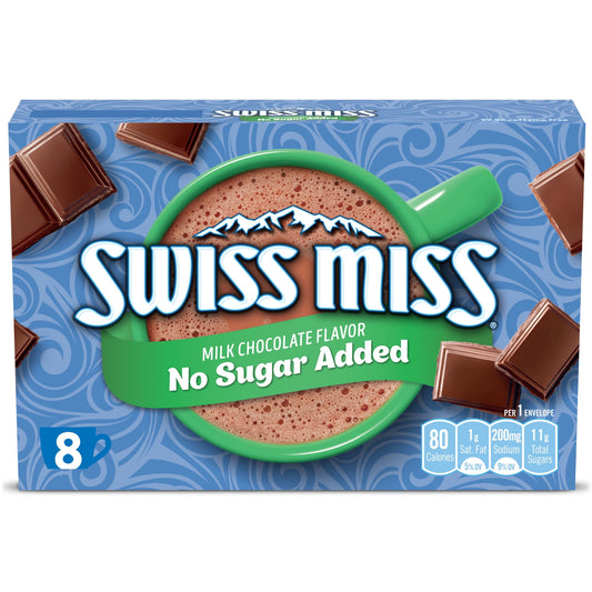 Swiss Miss No Sugar Added Milk Chocolate Hot Cocoa, 8ct.