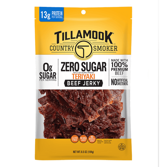 Tillamook Country Smoker Zero Sugar Teriyaki Jerky