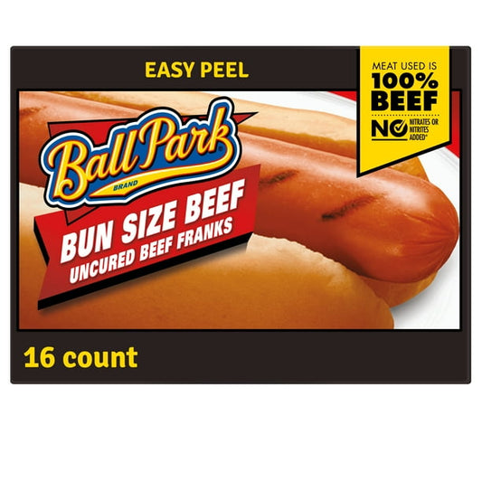 Ball Park Bun Size Beef Hot Dogs 16ct