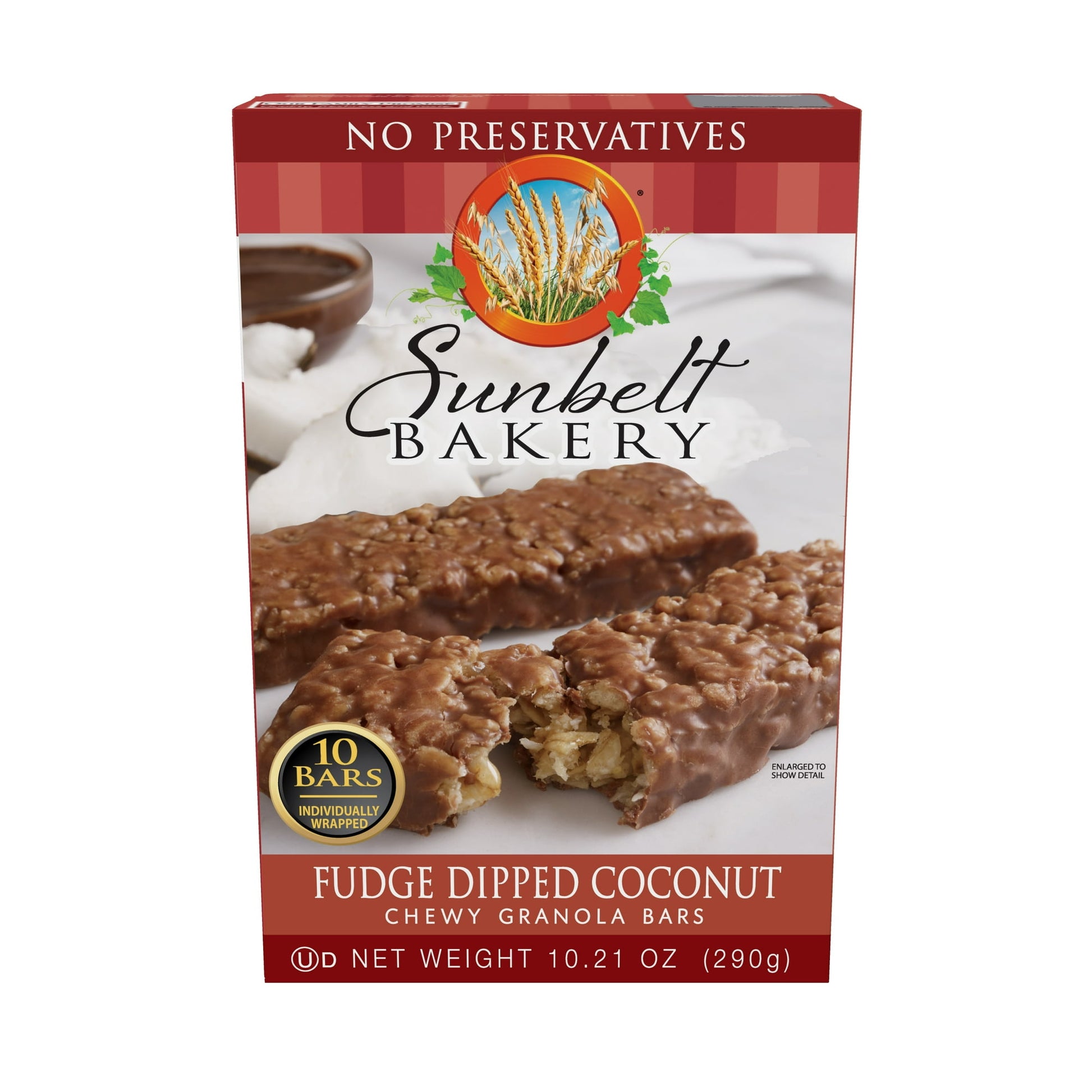 Sunbelt Bakery Chewy Granola Bars, Fudge Dipped Coconut, 10ct