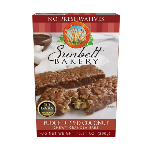 Sunbelt Bakery Chewy Granola Bars, Fudge Dipped Coconut, 10ct