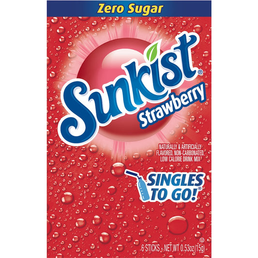 Sunkist Strawberry Singles-To-Go Drink Mix Packets, 6ct.